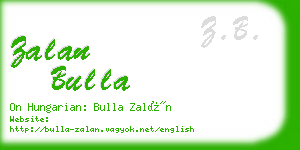 zalan bulla business card